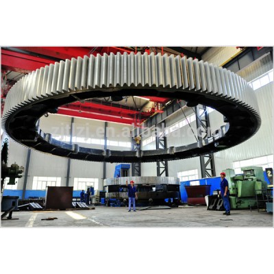 Large diameter casting steel ring gear for ball mill/rotary kiln